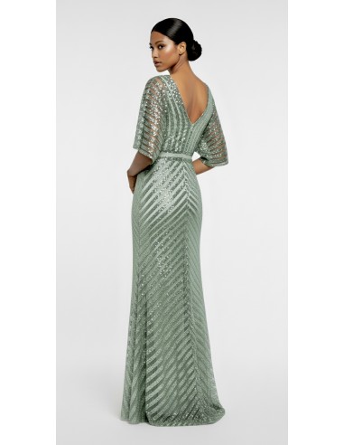 Robe de Soirée Cocktail Strass Vert clair NV25  - 3