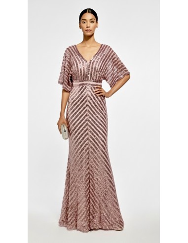 Robe de Soirée Cocktail Strass Rose clair NV25  - 1