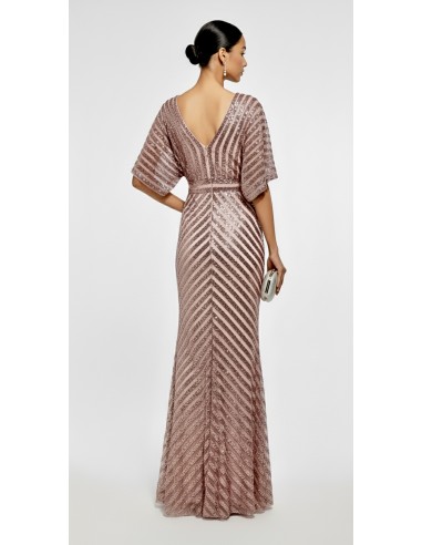 Robe de Soirée Cocktail Strass Rose clair NV25  - 3