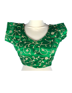 Choli Blouse Sari  Vert doré 2