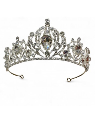 Diadème argenté avec strass – Élégance discrète pour mariages et cérémonies  - 1