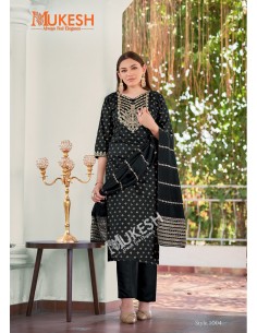 Tenue Indienne Grande Taille – Élégance & Confort – Anarkali Mukesh Noir  - 1