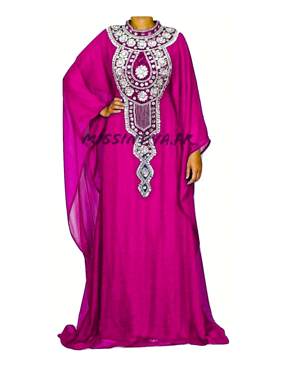 Robe Dubai sultana Rose et Argenté