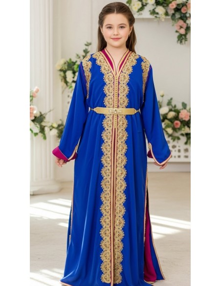 Takchita Enfant & Ado 2 Pièces – Caftan Oriental Luxe – Ceinture Incluse  - 2