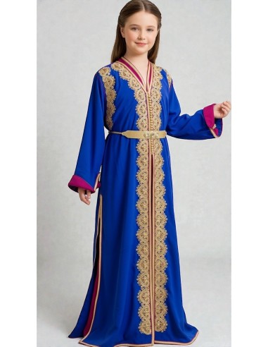 Takchita Enfant & Ado 2 Pièces – Caftan Oriental Luxe – Ceinture Incluse  - 1