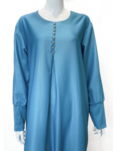Robe de maison Ramadan – Robe petit prix bleu turquoise  - 3