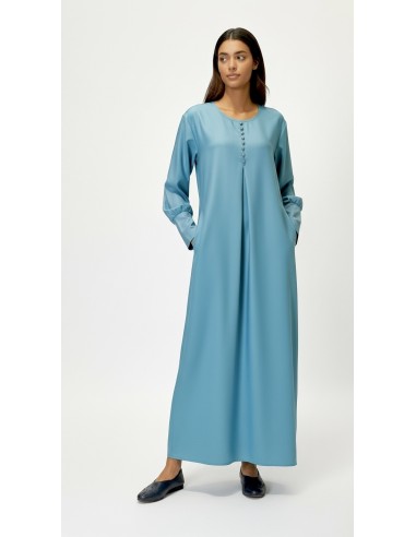 Robe de maison Ramadan – Robe petit prix bleu turquoise  - 1
