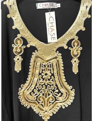 Gandoura Djellaba Abaya fille Enfant pour l'Aïd -Spécial Ramadan & Aïd - Noir  - 3