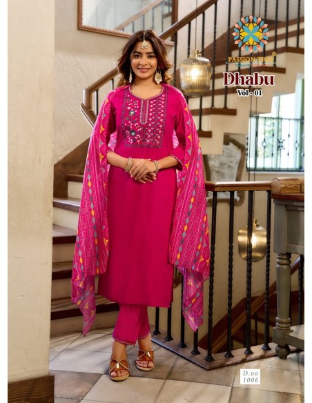 Salwar Kameez Dhabur – Tenue Indienne Confort & Style – XL au 3XL - Rose  - 1