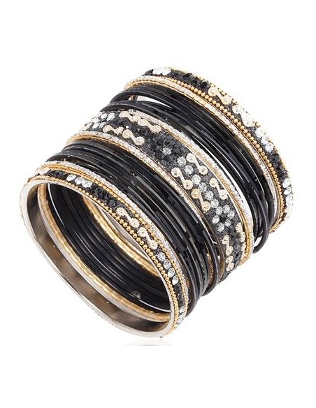 Bracelets enfant noir doré nita Bijoux indiens