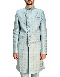 Sherwani homme haute gamme – Élégance Prestige - Bleu Clair  - 1 2