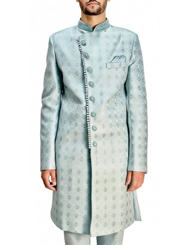 Sherwani homme haute gamme – Élégance Prestige - Bleu Clair  - 2