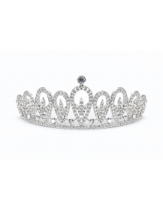 Diadème argenté avec strass – Élégance discrète pour mariages et cérémonies - Argente  - 1