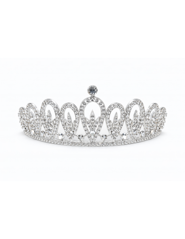 Diadème argenté avec strass – Élégance discrète pour mariages et cérémonies - Argente  - 1