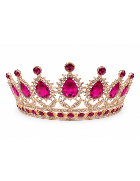 Diadème avec strass – Élégance discrète pour mariages et cérémonies - doré rose  - 1