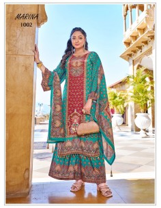Tenue Pakistanaise Élégante Vert et Bordeaux – Ensemble Salwar Kameez 3 pièces Ramadan & Aïd  - 2 2