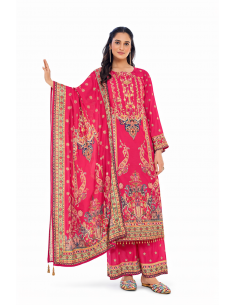 Tenue Pakistanaise Corail Élégante – Ensemble Salwar Kameez 3 pièces Ramadan & Aïd  - 2