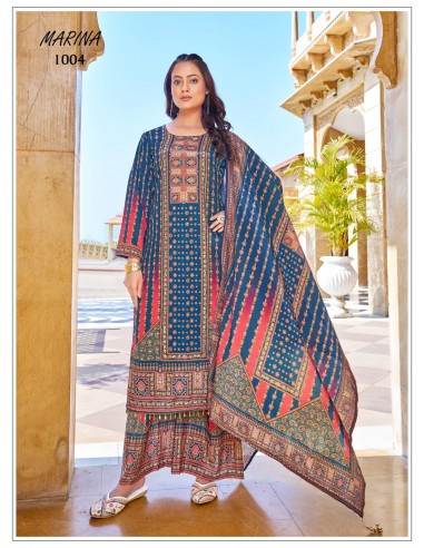 Tenue Pakistanaise Bleu Élégante – Ensemble Salwar Kameez 3 pièces Ramadan & Aïd  - 1