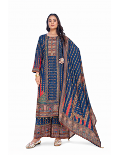 Tenue Pakistanaise Bleu Élégante – Ensemble Salwar Kameez 3 pièces Ramadan & Aïd  - 2