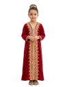 Caftan enfant fille AID brodé rose fuchsia– Robe orientale élégante Caf...