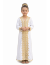 Caftan enfant fille AID brodé rose fuchsia– Robe orientale élégante Caf...