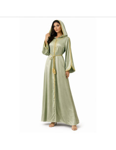 Caftan Robe orientale pas cher bleu royal doublure ceinture bleu ci...