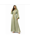 Caftan Robe orientale pas cher bleu royal doublure ceinture bleu ci...