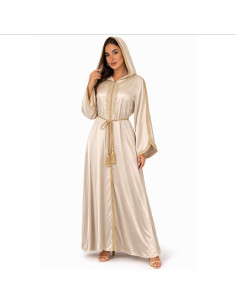 Caftan Robe orientale pas cher bleu royal doublure ceinture bleu ci...