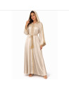 Caftan Robe orientale pas cher bleu royal doublure ceinture bleu ci...