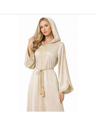 Caftan Robe orientale pas cher bleu royal doublure ceinture bleu ci...