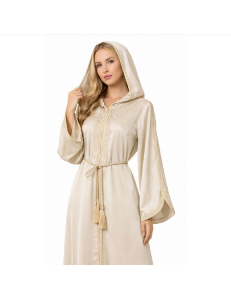 Caftan Robe orientale pas cher bleu royal doublure ceinture bleu ci...