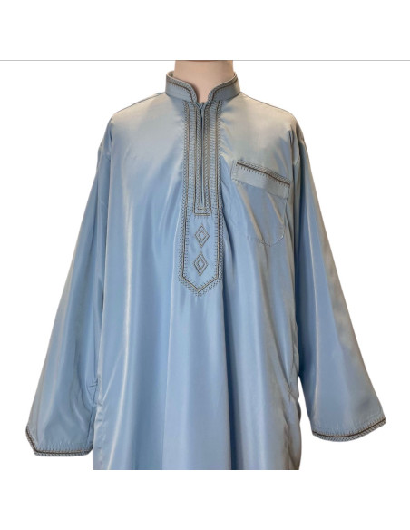 Qamis enfant garçon djellaba Kurta émirati blanc Enfant ( Tenue ind...