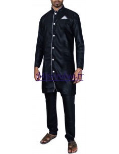 kurta Homme Noir Meher 2