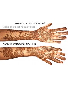 🌿 Cône de Henné Naturel Peeroo – Tatouage Mehendi Traditionnel, Henné Marron Foncé 🌿 |  - 1 2