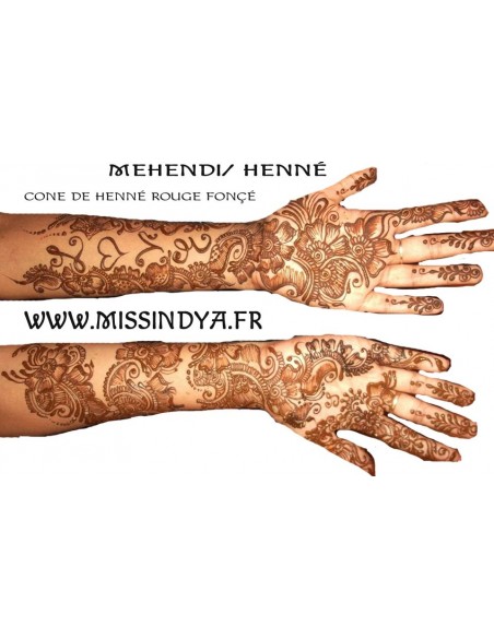 🌿 Cône de Henné Naturel Peeroo – Tatouage Mehendi Traditionnel, Henné Marron Foncé 🌿 |  - 2