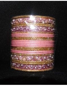 Bangles Doré et Rose indien 