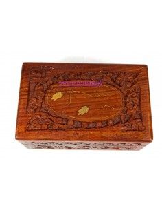 Boite gravé en bois  - 1 2
