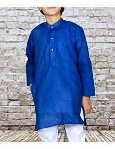 Kurta Garçon pas cher Bleu roi  - 1 2