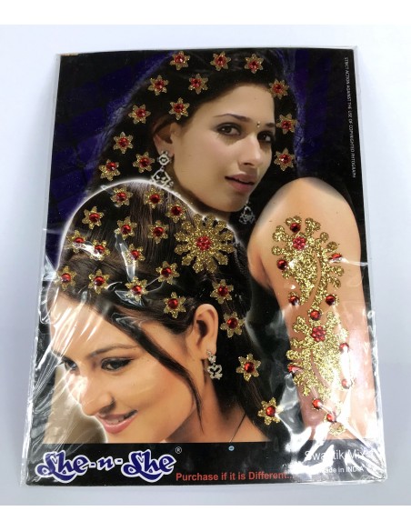 Bindi autocollant cheveux et main  - 1