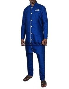 Kurta Homme Bleu 2 Meher  - 1 2