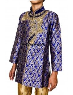Sherwani garçon Rehan Bleu  - 1 2