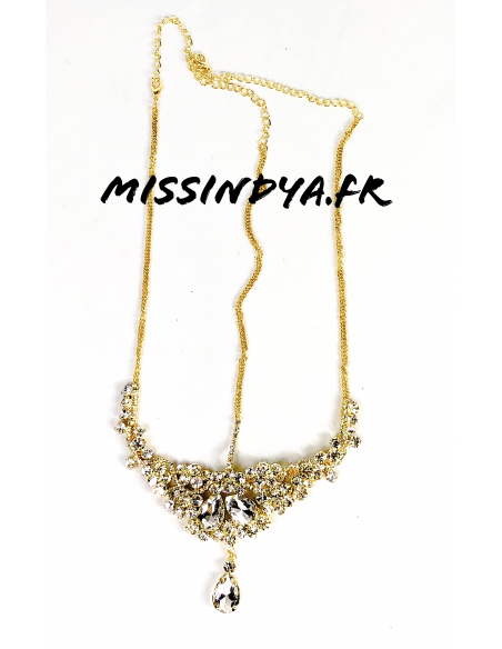 Bijoux Tete perlé Doré MARS19 Maang Tikka ( bijoux de tête )