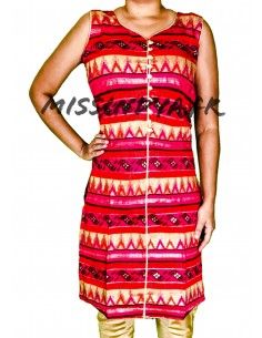 Tenue indienne salwar kameez pas cher Rouge  - 1 2