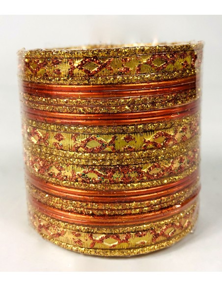 Bangles enfant Orange et doré  Bijoux indiens