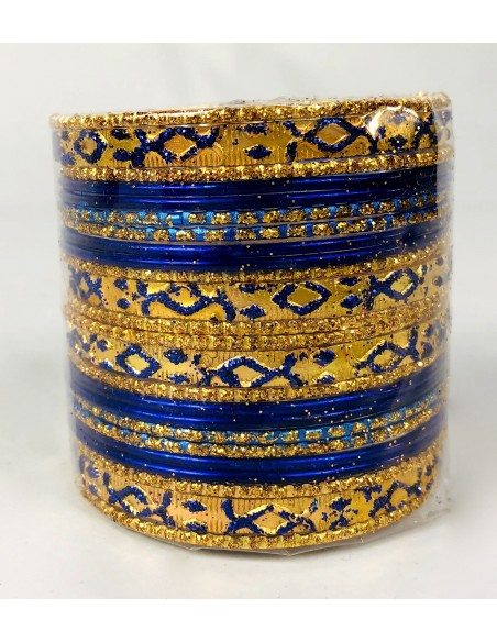 Bangles enfant Bleu et doré  Bijoux indiens