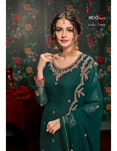 Lehenga choli Hurma Vert et doré  - 1 2