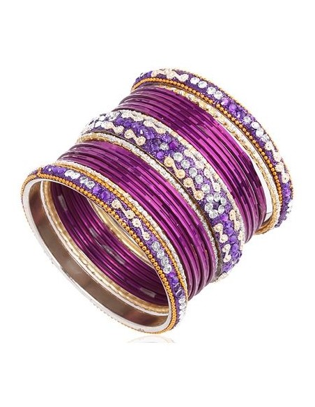 Bangles enfant violet et doré nita Bijoux indiens