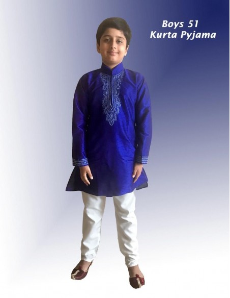 Kurta garcon bleu pavitra  - 1