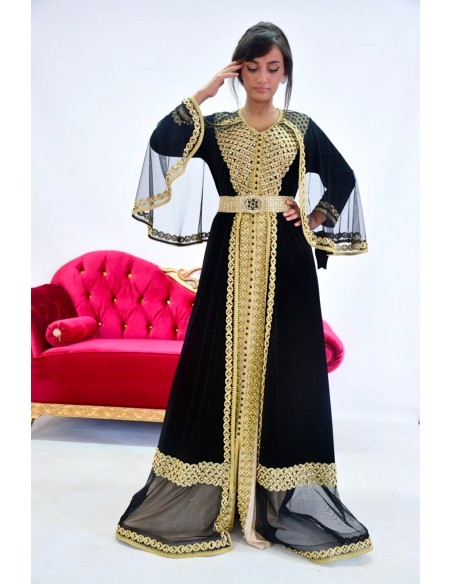 Caftan takchita noir et dor 