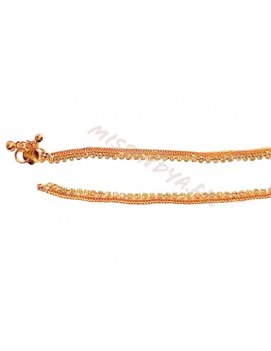 Payal bijoux  de chevilles indienne dorée  - 1